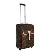 意利莎皇冠 PVC配牛皮 时尚商务款 20寸旅行箱包拉杆箱登机箱行李箱 ED606(彩色字母 18寸)