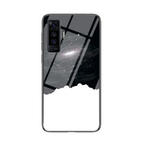 VIVOX50手机壳新款步步高X50PRO星空彩绘玻璃壳x50pro防摔软边保护套(宇宙星空 X50)