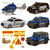 凯利特警车组合飞机吉普车合金车模男孩小汽车模型儿童仿真车玩具(76514警车套装)