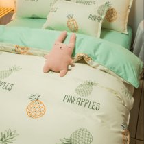 四件套床上用品双人床单被套床上4件套(菠萝)