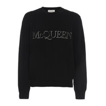 Alexander McQueen男士黑色针织衫毛衣 651184-Q1XAY-1011L码黑色 时尚百搭