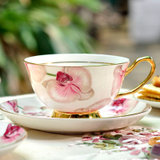 欧式骨瓷咖啡杯套装咖啡具英式下午茶杯创意骨瓷红茶杯碟(兰花 默认)