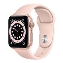 （Apple）苹果Apple Watch Series 6/SE 智能手表iwatch6/SE苹果手表(S6金色铝金属表壳+粉砂色运动表带 40mm GPS+蜂窝网络款)