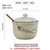 和风四季复古釉下彩厨房家用陶瓷盐罐油罐辣椒罐厨房调料盒调料罐(一朵小荷花调味罐+木勺（360ml）)