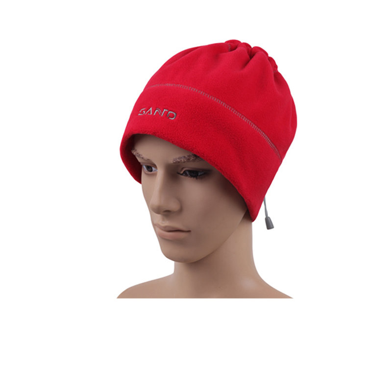 运动帽山拓多功能抓绒帽秋冬户外保暖脖套男女围脖防风面罩深红返回