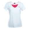 沃特VOIT运动服夏季女式网球服针织V领上衣短袖 122203045(白色 M)