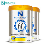 Natur Top诺崔特中老年奶粉脱脂高钙无蔗糖脱脂率99%澳洲进口牛奶粉900g*2礼盒装赠送 送父母送长辈