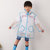 儿童雨衣男童女童小学生套装防水全身新款斗篷式连体幼儿园雨披(纯蓝色包边 M(身高80-90CM))