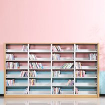 俊采云钢木组合图书架学校图书馆资料阅览室展示架书柜（单位：组）(默认 JCYN7)