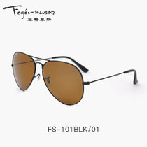 Feger muses/菲格慕斯太阳眼镜 玻璃偏光 男士太阳镜墨镜经典款蛤蟆镜 驾驶眼镜 FS-101(62mm)