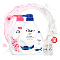 多芬沐浴露套装(深层营润730g+甜悦水润730g+深层营润190ml+洗护发旅行装50ml*2) 新老包装随机发货