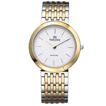 名古城 nakzen 日本名表 男士皮带石英手表4001g(钢带镀金)