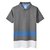 吉普盾 男装夏季新款短袖t恤男 宽松条纹男T恤3622(蓝灰色 XXXL)