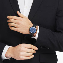 Armani阿玛尼手表男 新款飞行员男士腕表黑色钢带蓝色表盘手表男AR11201(蓝色表盘 钢带)