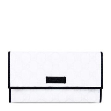 gucci(古驰) 白色pvc长款按扣钱夹