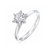 CRD克徕帝 传承六爪 18K金钻石戒指 结婚求婚戒指 白色 可裸钻定制 (60分/1颗 F-G SI)G0831B