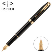 派克（Parker）08卓尔福丽雅黑金夹墨水笔【真快乐自营 品质保障】