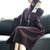 班图诗妮欧洲站2017秋冬新款高领长袖宽松套头纯色中长款时尚连衣裙(紫色 XL)