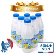 candia/肯迪雅法国原装进口纯牛奶半脱脂牛奶1L*6瓶装