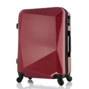 钻石切面24寸PC+ABS万向轮行李旅行箱(暗红 24寸)
