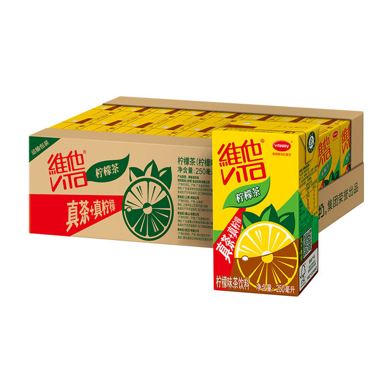 维他 柠檬茶250ml*24盒 维他奶整箱 柠檬味茶饮料图片【图片 价格