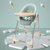 多功能可折叠宝宝餐椅 宝宝吃饭用椅子母婴用品 便携式儿童餐椅(抹茶绿（靠背可调+万向轮）)