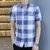 夏季男装短袖休闲商务男士衬衫1000-245(深蓝色 2XL)