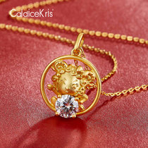 CaldiceKris （中国CK）十二生肖之羊钻石项链CK-OXSH(黄色)