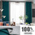 全遮光100窗帘卧室加厚2021年流行新款客厅挂钩式隔热隔音遮阳布(布拉格-绿灰拼色)