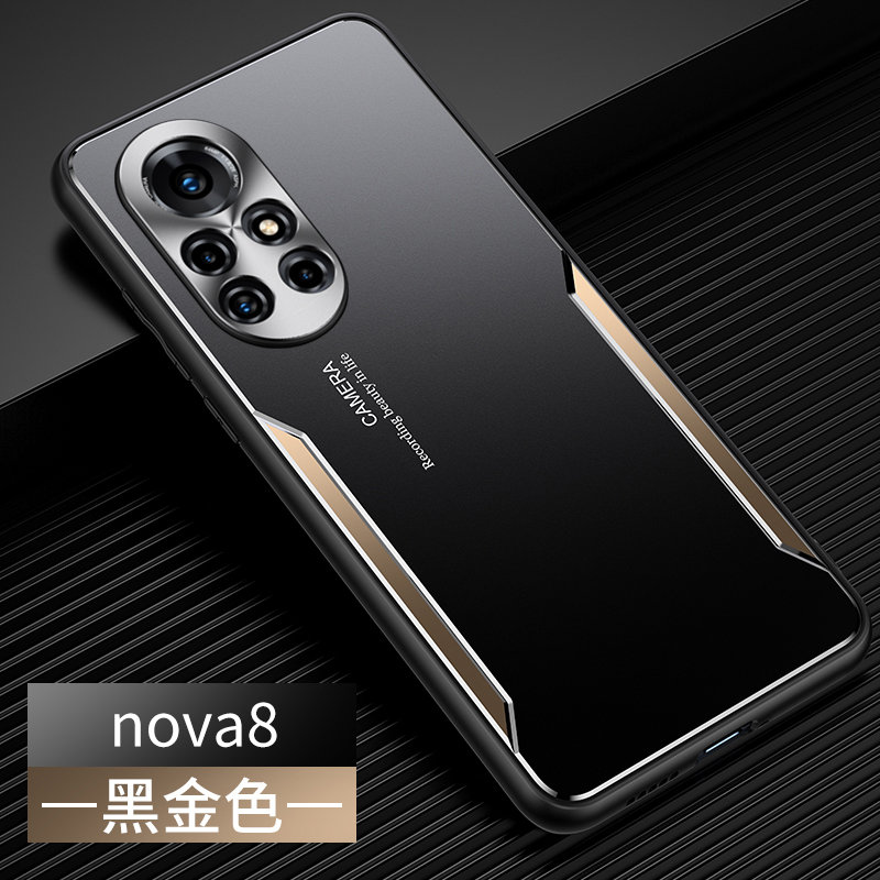 斑马龙华为nova8手机壳nova8pro保护套撞色磨砂金属镜头全包软边防摔