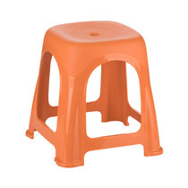 茶花塑料凳子加厚家用高凳子北欧简约高脚客厅餐桌凳子家用简约(中凳【橙色】)