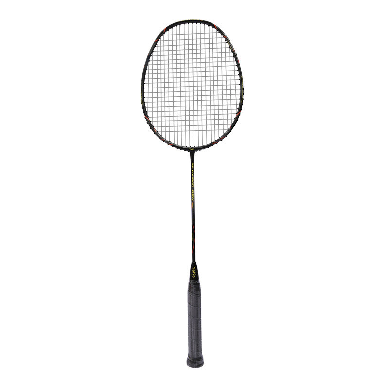 羽毛球yaks雅凯诗羽毛球拍超轻单拍专业进攻全碳素单拍yks001c哑光黑