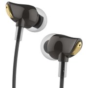 洛克（ROCK）立体声耳机 苹果三星小米华为通用手机耳机 入耳式线控耳机(黑色)