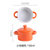 宝宝蒸鸡蛋羹碗婴儿专用陶瓷碗辅食蒸碗带盖烤碗儿童炖蛋碗蒸蛋盅(橙色小号)