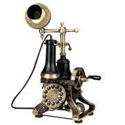 派拉蒙（paramount）HA1884稀世之宝仿古电话（青古铜）（仿制1884年爱立信产品原型，送话器角度可以自由调节，拨号盘标志盘为重拨键）
