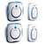 CACAZI卡佳斯 9809二拖二 交流数码闪光门铃无线家用远距离遥控电子门铃 防水按钮 老人呼叫器(蓝色)