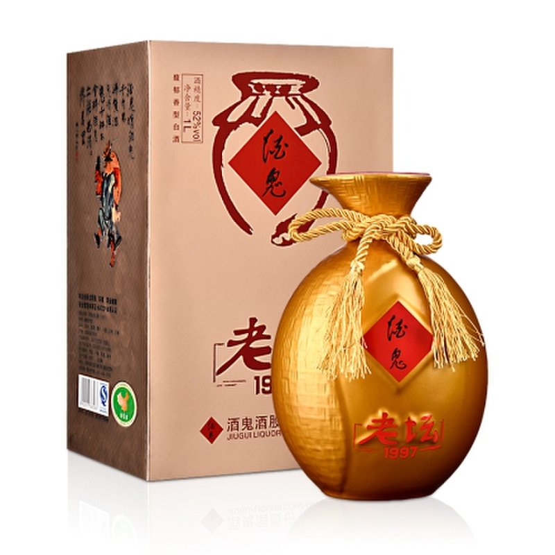 【湖南酒鬼酒白酒图片】酒仙网 52度酒鬼老坛酒(金坛1997)1000ml 馥郁