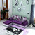 紫茉莉沙发简约现代布艺沙发脚踏组合小户型客厅可拆洗布沙发(紫色+浅紫)