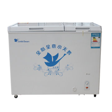 冷藏双顶开门冷柜家用冰箱节能冰柜(白色)小天鹅(littleswan)冷柜冷柜