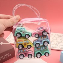 创意6个汽车袋装回力工程车卡通小玩具迷你幼儿园奖品男孩礼品物(城市汽车 6个装 袋装)