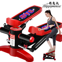 得意鼠踏步机家用多功能静音液压脚踏机健身器材免装踏步机(红黑色 红黑色超大款)