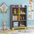 简约儿童书柜实木落地书架家用玩具置物架简易学生收纳储物柜子(4层80长无门灰色【送货到家】)
