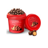 卜珂零点麦丽素桶装黑巧克力豆夹心麦芽脆心球纯可可脂糖果球零食520g