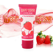 Love Kiss HOT KISS可食用润滑剂--草莓100ML 50ML柠檬味 樱桃味情趣用品 润滑 成人用品(hot kiss50ML草莓味)