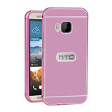 木木（MUNU）HTC M9手机套 m9手机壳 m9保护套 m9手机保护套 m9皮套 m9w手机壳套 m9金属边框后盖(粉色-背板)