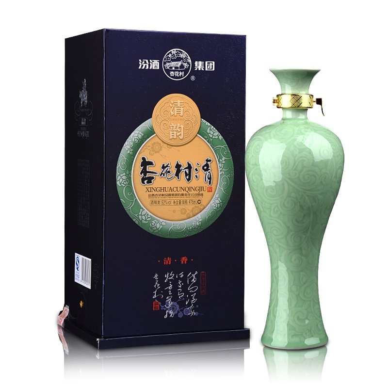 【山西杏花村白酒圖片】52度杏花村集團汾酒清韻475ml(一支)圖片大全