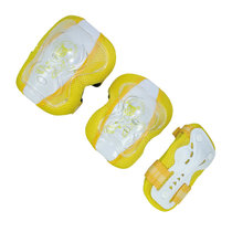 美洲狮（COUGAR）MH890护具*溜冰鞋旱冰轮滑鞋护具六件套 儿童加厚护膝护肘护手(黄色 M码7-11岁)