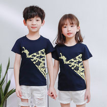 BEBEERU2020春夏款款儿童短袖韩版T恤32支休闲卡通男孩女孩上衣.(150cm 8)