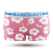 DarkShiny 日本精梳全棉 多彩植物花卉 女式平角内裤「FEOR07」(花色 L)