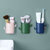 卫生间牙刷置物架壁挂式沥水免打孔浴室洗漱台梳子牙膏筒收纳筒(三个装（浅粉+绿+蓝）)